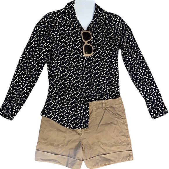 Lauren Conrad Womens Button Down Shirt , Womens Printed Button Down Shirt - Picture 11 of 11